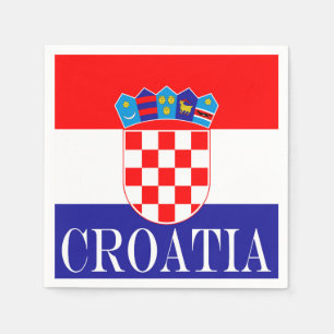 The National flag of Croatia Zastava Hrvatske Napkin