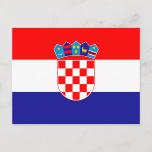 The National flag of Croatia Zastava Hrvatske Postcard