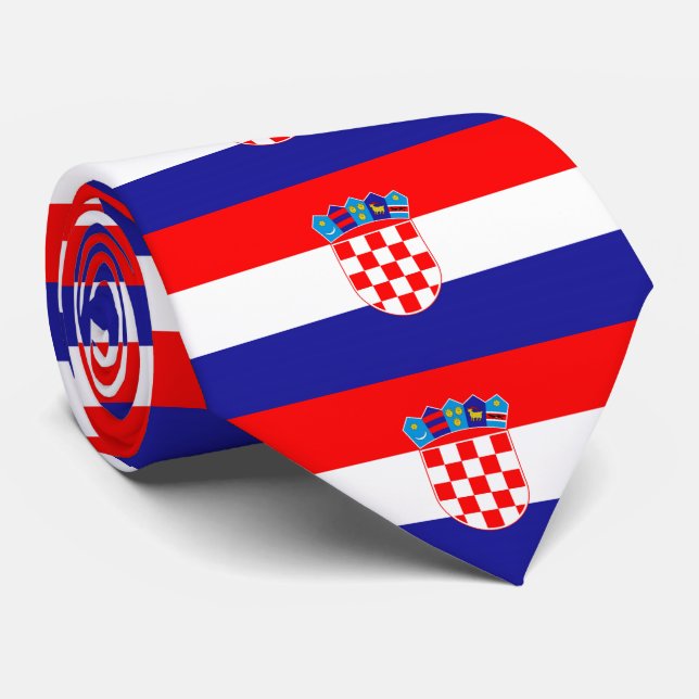 The National flag of Croatia Zastava Hrvatske Tie (Rolled)