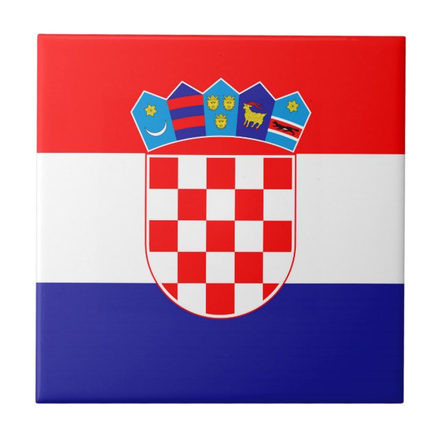 The National flag of Croatia Zastava Hrvatske Tile (Front)