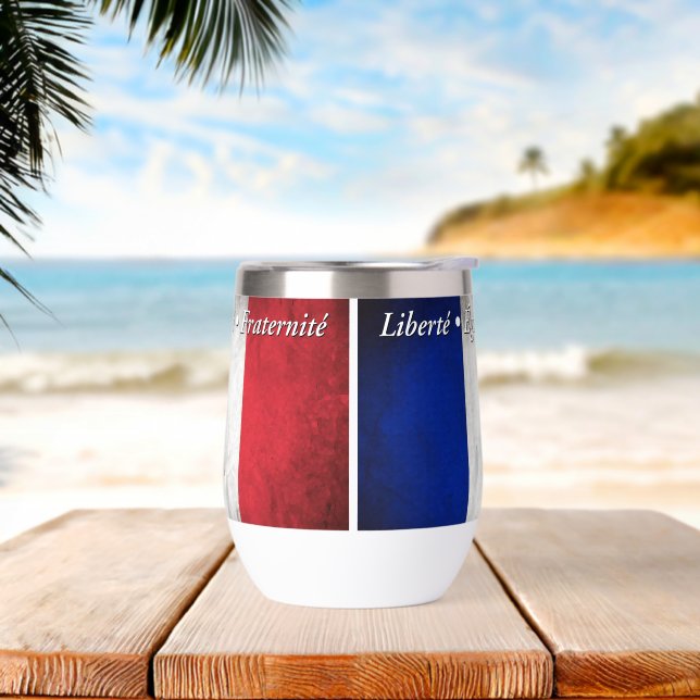 The National Motto of France Water Bottle (Beach)