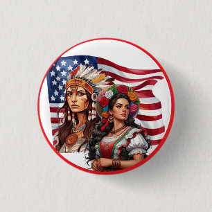 The Native American/Mexican Heritage_Feeding Hand 3 Cm Round Badge