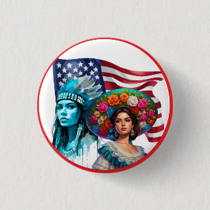 The Native American/Mexican Heritage_ Savage 3 Cm Round Badge