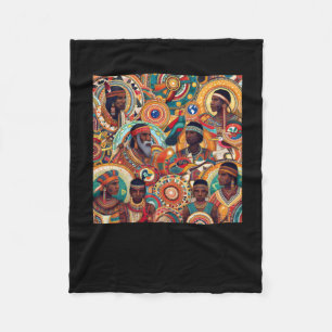 The Native Australian Aboriginal Pattern Sticker Fleece Blanket
