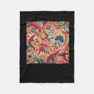 The Native Indigenous Australian Aboriginal Patter Fleece Blanket