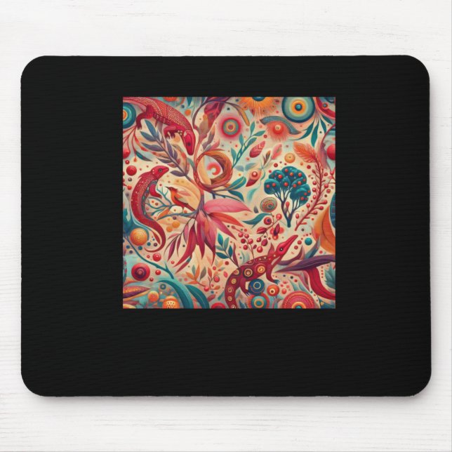 The Native Indigenous Australian Aboriginal Patter Mouse Mat (Front)