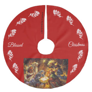 THE NATIVITY #10 BRUSHED POLYESTER TREE SKIRT