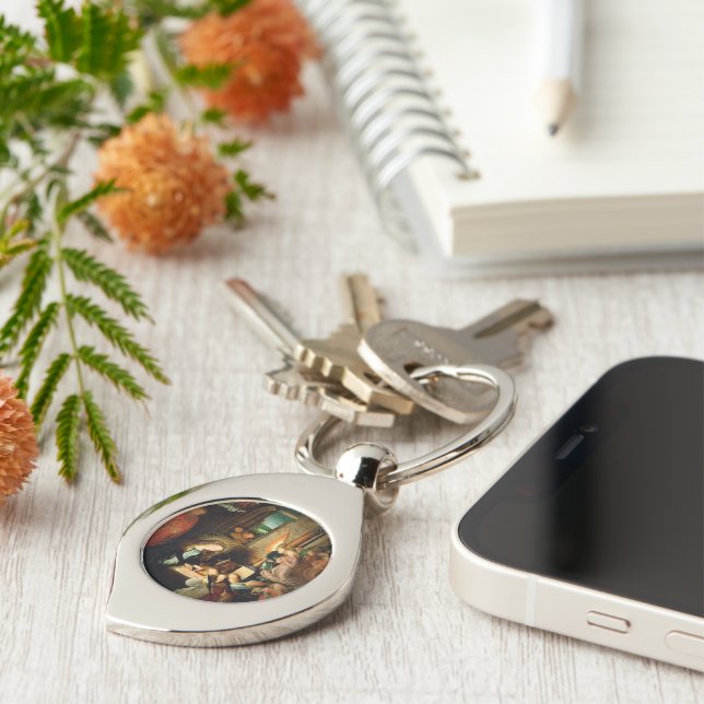 The Nativity 1495  Key Ring (Side)