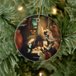 The Nativity 1495 Scripture Ceramic Tree Decoration