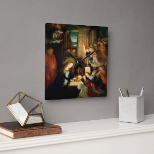 The Nativity 1495  Square Wall Clock