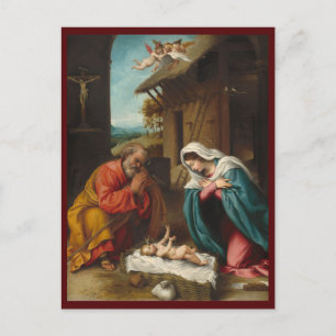 The Nativity 1523   Blue Beach Song™ Postcard