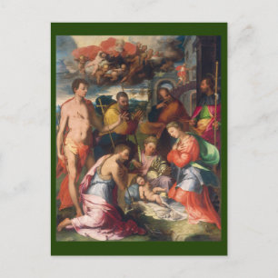 The Nativity 1534   Blue Beach Song™ Postcard