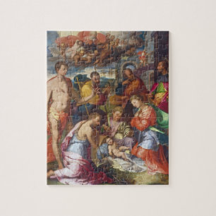 The Nativity, 1534 (oil on panel) Jigsaw Puzzle