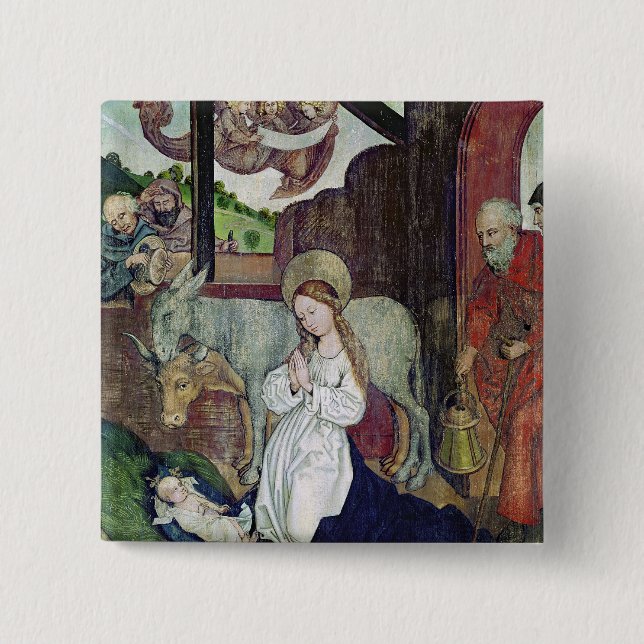 The Nativity 15 Cm Square Badge (Front)