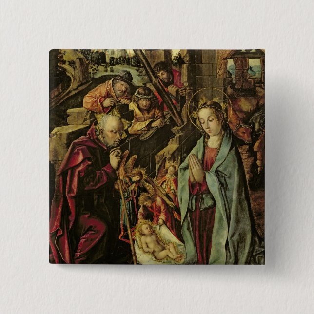 The Nativity 15 Cm Square Badge (Front)