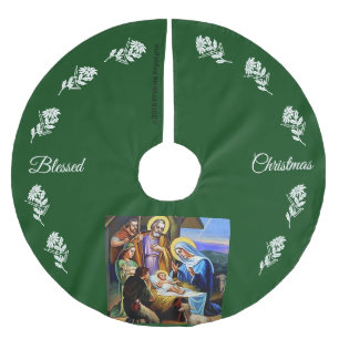 THE NATIVITY #16 BRUSHED POLYESTER TREE SKIRT