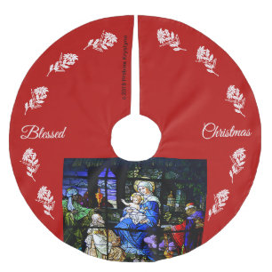 THE NATIVITY #8 BRUSHED POLYESTER TREE SKIRT