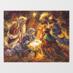 THE NATIVITY:  ADORATION OF THE MAGI WINDOW CLING