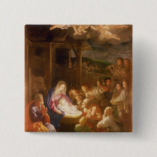 The Nativity at Night, 1640 15 Cm Square Badge