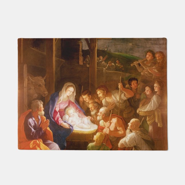 The Nativity At Night 1640 Doormat (Front)