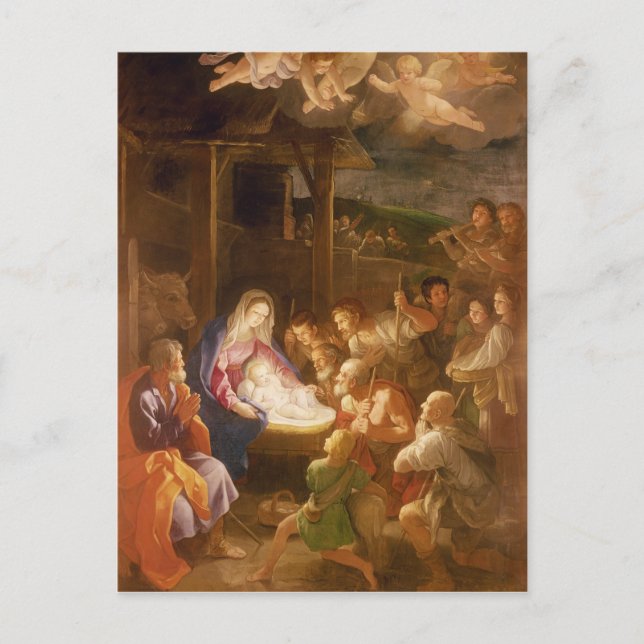 The Nativity at Night, 1640 Postcard (Front)