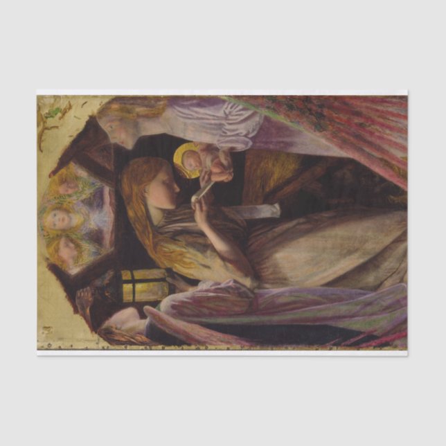 The Nativity by Arthur Hughes Tissue Paper (Front)