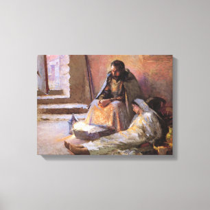 The Nativity By Gari Melchers Canvas Print