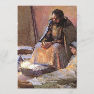 The Nativity By Gari Melchers Invitation
