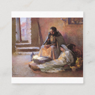 The Nativity By Gari Melchers Square Business Card