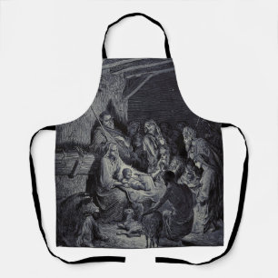 The Nativity by Gustave Doré Premium Victorian Ink Apron