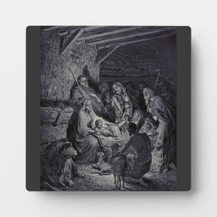 The Nativity by Gustave Doré Premium Victorian Ink Plaque