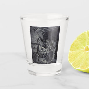 The Nativity by Gustave Doré Premium Victorian Ink Shot Glass