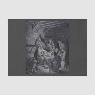 The Nativity by Gustave Doré Premium Victorian Ink Tissue Paper