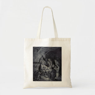 The Nativity by Gustave Doré Premium Victorian Ink Tote Bag