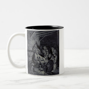 The Nativity by Gustave Doré Premium Victorian Ink Two-Tone Coffee Mug