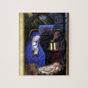 The Nativity by Jean Bourdichon from France Jigsaw Puzzle