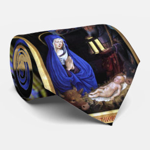 The Nativity by Jean Bourdichon from France Tie