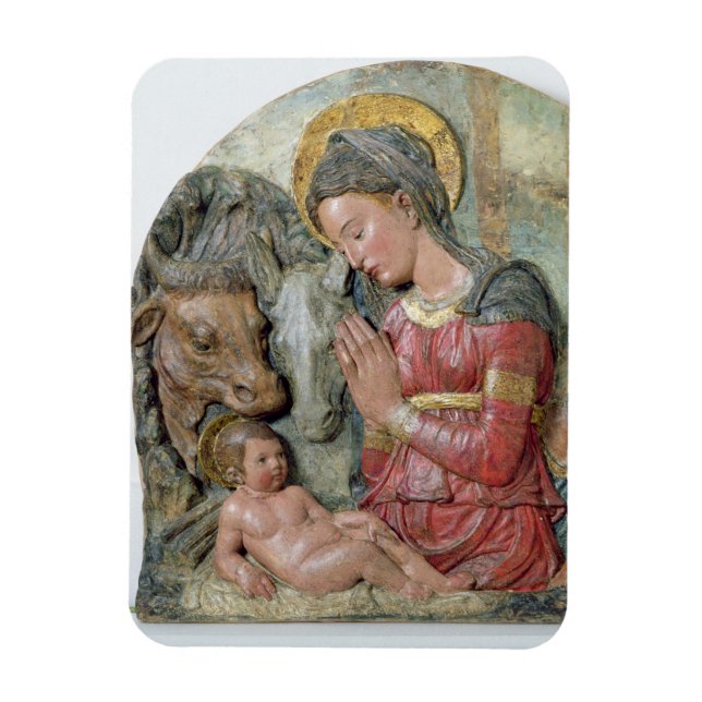 The Nativity, c.1460 (painted terracotta) Magnet (Vertical)