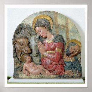 The Nativity, c.1460 (painted terracotta) Poster