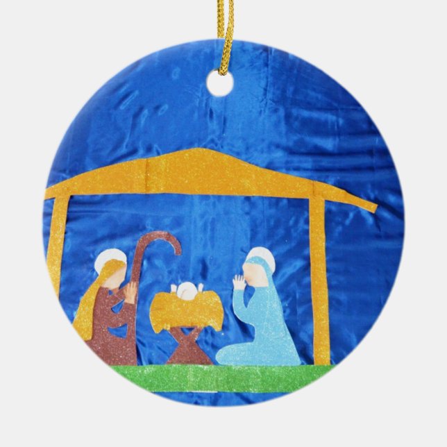 The Nativity Ceramic Tree Decoration (Front)