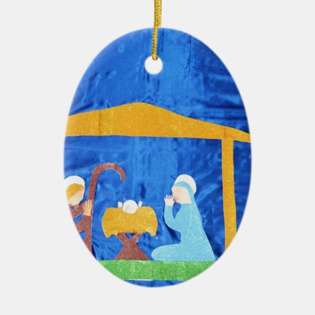The Nativity Ceramic Tree Decoration (Front)