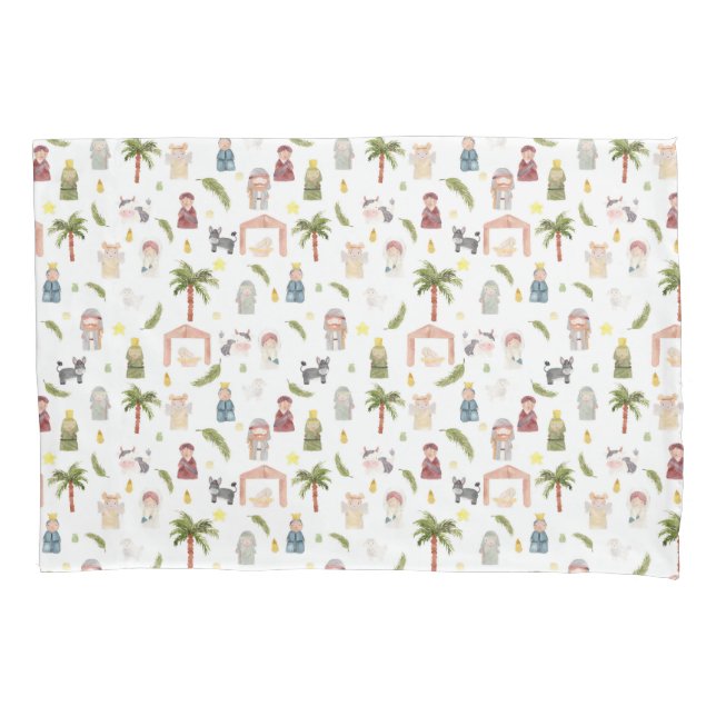 The Nativity Christmas holiday Pillow Case (Front)