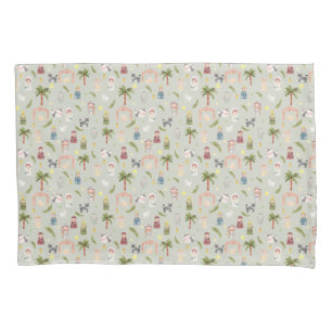 The Nativity Christmas holiday Sage Pillowcase