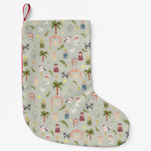 The Nativity Christmas holiday Sage Small Christmas Stocking