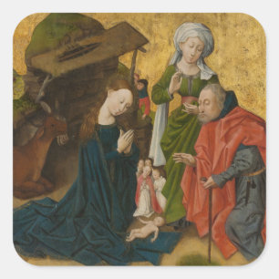 The Nativity, circa 1460 Square Sticker