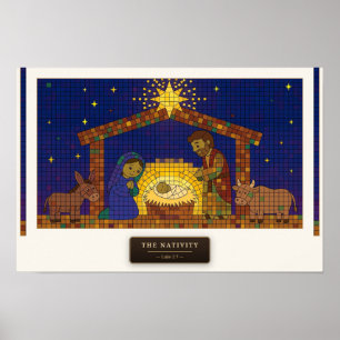 The Nativity — cube mosaic Poster