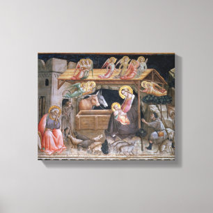 The Nativity, detail from The life of the Virgin a Canvas Print