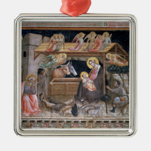 The Nativity, detail from The life of the Virgin a Metal Tree Decoration