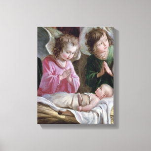 The Nativity, from the Buxtehude Altar, 1400-10 Canvas Print