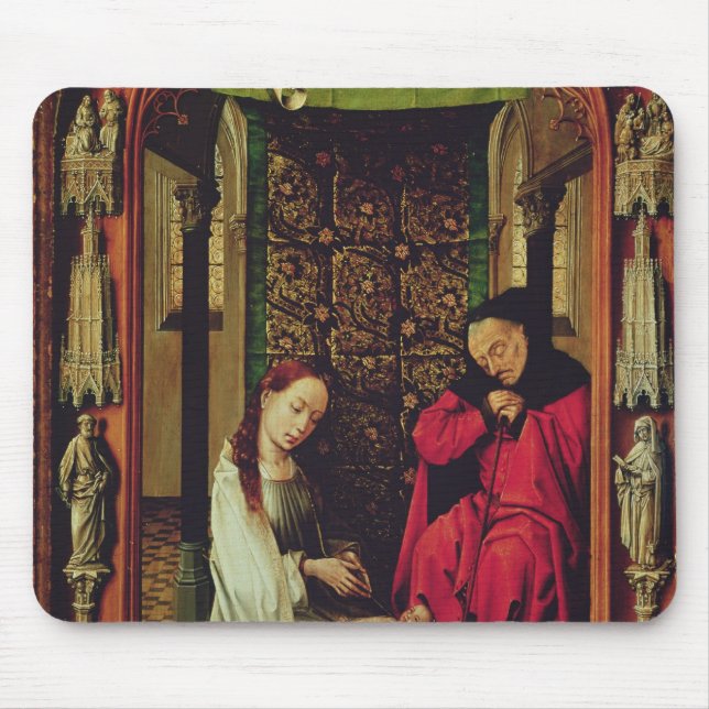 The Nativity, left wing of a triptych, c.1496 Mouse Mat (Front)